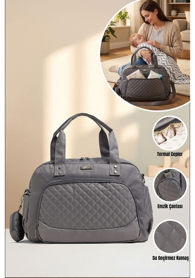 Go Bag Olivia Gri Anne Bebek Bakım Çantası