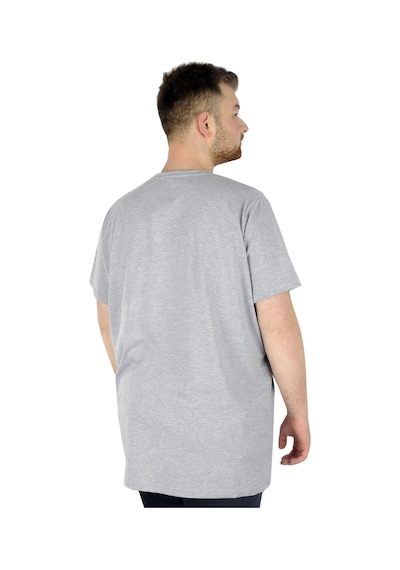 Mode Xl Büyük Beden T-Shirt V Yaka Likralı 20150 Grimelanj 001