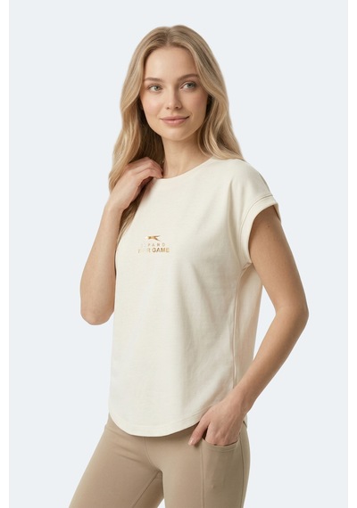 Slazenger Kapa Kadın Ekru Tişört
