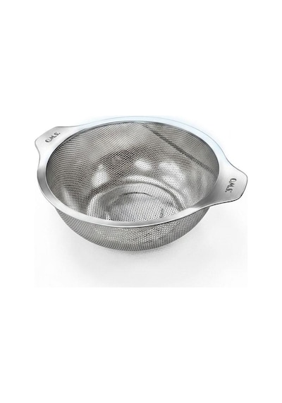 Çelik Süzgeç Kulplu Paslanmaz Makarna Süzgeci 18 Cm Gri