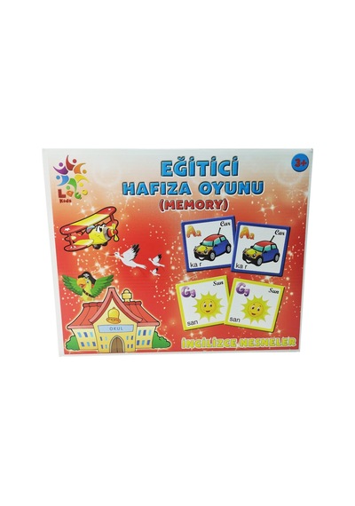 İngilizce Nesneler Eğitici Hafıza Oyunu (memory) 48 Parça