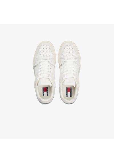 Tommy Hilfiger Tommy Jeans Retro Basket Kadın Beyaz Spor Ayakkabı En0en02818 Beyaz