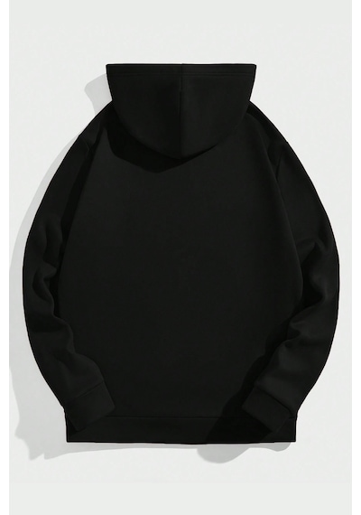 Los Angles Baskılı Oversize Sweatshirt Siyah