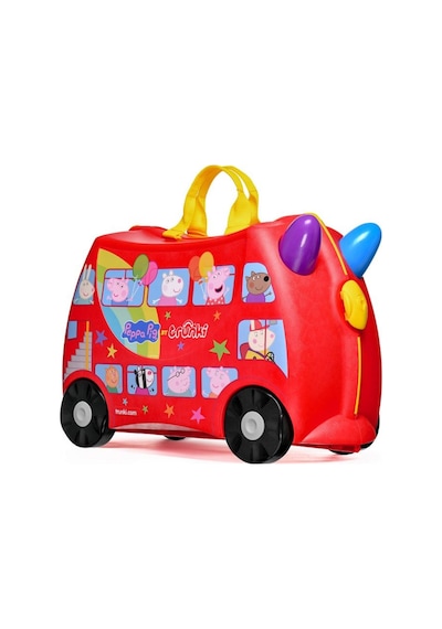 Trunki Peppa Pig Party Bus Binilen Ve Sürülen Çocuk Bavulu Kırmızı