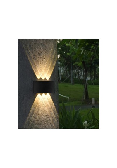 Dekoratif Çift Yönlü Duvar Aydınlatma Led Aplik Duvar Lambası Cata Haiti 10 Watt Desenli Duvar Aplik Amber Renk Işık Enerji Sınıfı F 10 Parça Siyah