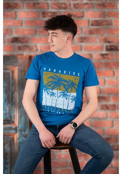 Fbı Jeans Desenli Slimfit Pamuklu Erkek T-shirt 001