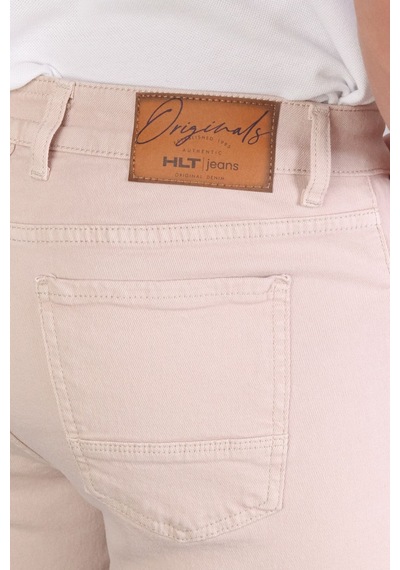 HLT Jeans Erkek Rose Pink Slim Kesim Comfort Likralı Esnek Jeans Şort Thomas-Rose Pink 001
