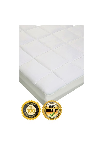 Yatak Pedi Yatak Koruyucu Yatak Şiltesi %100 Micro Pamuklu Kumaş 400 Gram Full Kenar Fitted