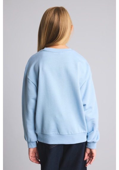Defacto Relaxed Fit Bisiklet Yaka Ayıcık Baskılı Sweatshirt Kız Çocuk I5915a826aube734 Mavi-be734