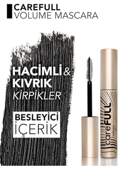 Hacim Veren Besleyici Maskara Siyah - Carefull Volume - 000 - 8682536084093