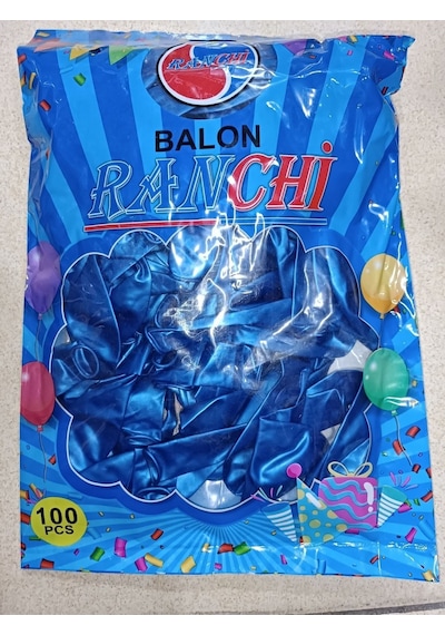 100 Lü Metalik Balon 14/a Birinci Kalite Lacivert