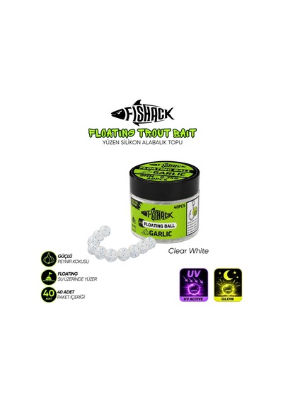 Yüzen Silikon Alabalık Topu - Fishack Eggx - 40 Adet - Sarımsak Kokulu - Renk Pembe