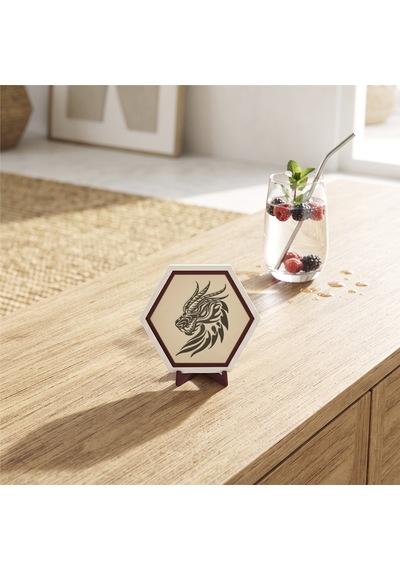 Ejderha Motifli Modern Masaüstü Dekoru, Sevdikleriniz İçin Anlamlı, Sıra Dışı Ve Estetik Bir Hediye Seçeneği 10x10 Cm, Pudra
