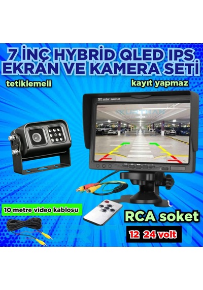 7 İnç Ips Qled Ekran Ve 1 Adet Metal Kasa Kamera 12 - 24 V