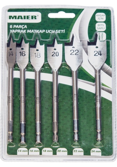 Maier MAWBSET 6 Parça Bit Saplı Yaprak Matkap Ucu Seti