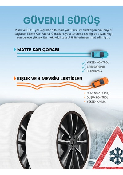 Kar Çorabı Super-x Series 195/80 R14 Lastik Uyumlu-large Universal