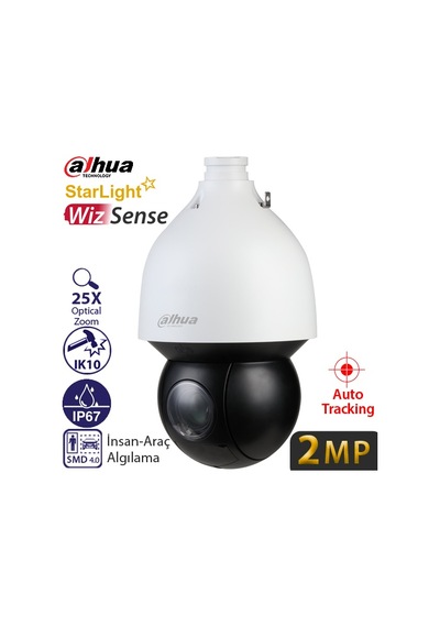 Dahua Sd5a225gb-hnr 1/2.8 Cmos 2mp 4.8mm-120mm 25x Ip67 Ik10 Ip Acccupıck Ptz Kamera-150mt. Dahua Sd5a225gb-hnr 1/2.8 Cmos 2mp 4.8mm-120mm 25x Ip67 Ik10 Ip Acccupıck Ptz Kamera-150mt.