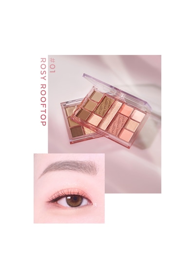 Missha Mood Moment Mat Ve Işıltılı Tonlar Barındıran Far Paleti 1 Rosy Rooftop