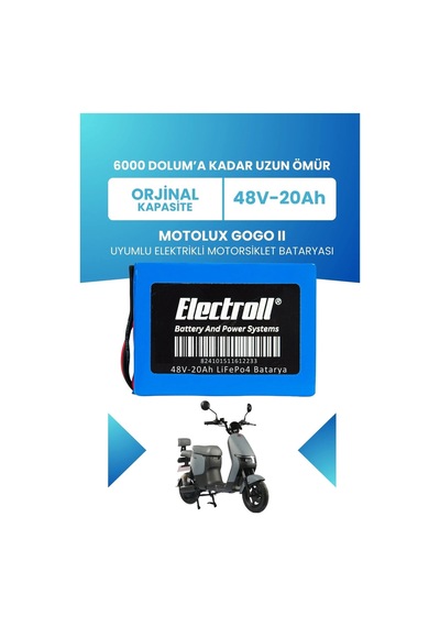 Motolux Gogo Iı Uyumlu Batarya Standart Kapasite Lifepo4 48v 20ah Elektrikli Motorsiklet Bataryası