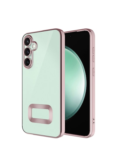 Galaxy A16 Uyumlu Kılıf Kamera Korumalı Logo Gösteren Zore Omega Kapak-rose Gold Rose Gold
