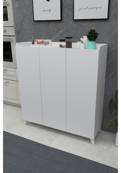 Bofigo 3 Kapaklı Çok Amaçlı Dolap Çok Amaçlı Mutfak Dolabı Kumsal Beyaz Bofigo 3 Kapaklı Çok Amaçlı Dolap Çok Amaçlı Mutfak Dolabı Kumsal Beyaz