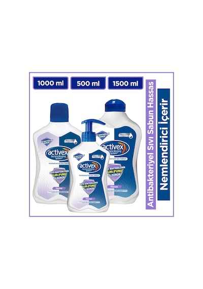 Activex Hassas Sıvı Sabun Seti 1500 ML + 1 L + 500 ML