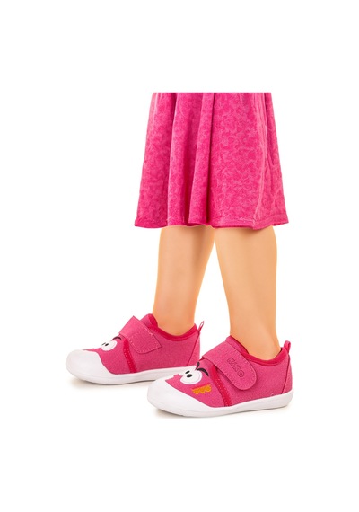 Kiko Kids Cookie Cırtlı Kız Bebek İlk Adım Panduf Ayakkabı Fuşya