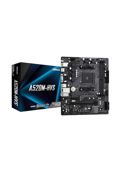 Asrock A520M-HVS AMD A520 4733 MHz (OC) DDR4 Soket AM4 mATX Anakart
