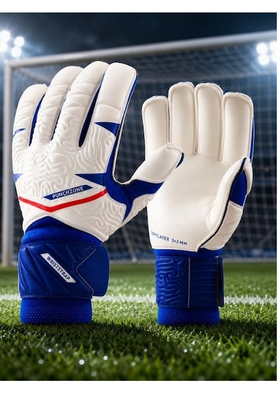 Kipsta F500 Viralto Shielder 8 L Beden Kaleci Eldiveni Beyaz/mavi Profesyonel Futbol Eldiveni Çok Renkli