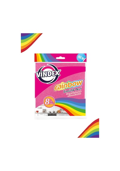 Vindex Rainbow Temizlik Bezi 8'li