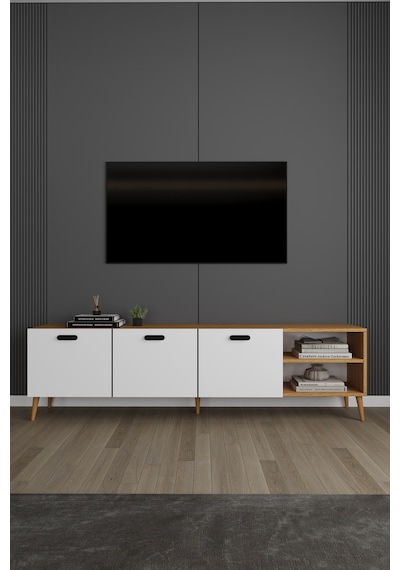 Lüks Yemek Odası Takımı 3 Parça %100 Mdf Konsol Yemek Masası Tv Ünitesi Yt01 Beyaz - Karına Lüks Yemek Odası Takımı 3 Parça %100 Mdf Konsol Yemek Masası Tv Ünitesi Yt01 Beyaz - Karına