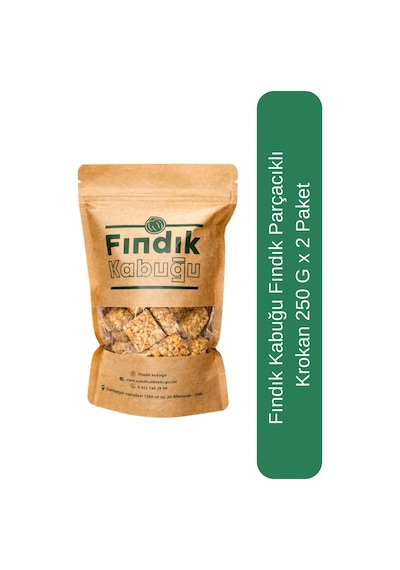 Fındık Kabuğu Fındık Parçacıklı Krokan 250 G X 2 Paket 250 G