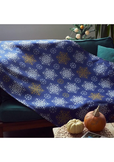 Kar Tanesi Tasarımlı Unisex Tv Battaniyesi - Tek Kişilik Battaniye 95 X 145 Cm Çok Renkli