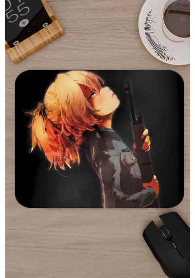 Youjo Senki Kaymaz Dikişli Kauçuk Oyuncu Mousepad V3 - 22x18 Gaming Mouse Pad Fare Altlığı