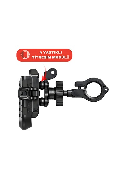 Titreşim Önleyicili Motosiklet Bisiklet Scooter Atv Telefon Tutucu Gidon Ve Ayna Bağlantılı Motor Tutacağı Güçlü Tutuş Mt-34 Diğer