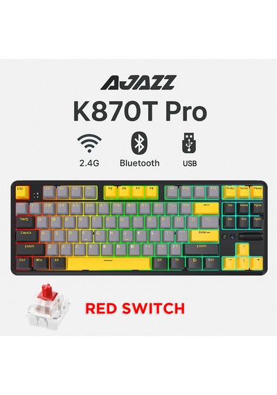K870t Pro Siyah Mekanik Klavye + Aj139 V2 Siyah Oyuncu Mouse Seti