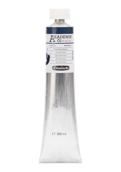Schmincke Akademie Öl Color Yağlı Boya 200 Ml Seri 1 412 Prussian Blue Karışık, Çok Renkli