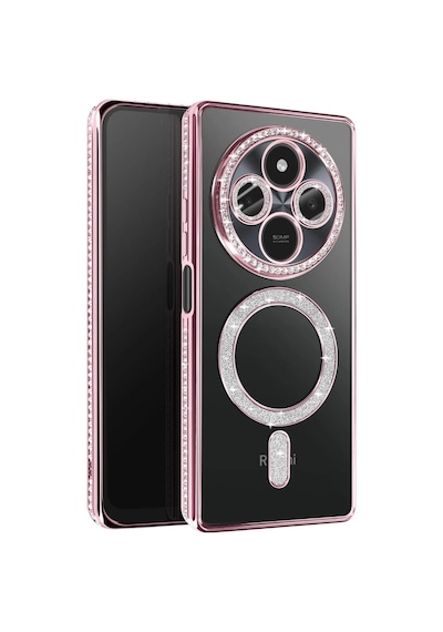 Xiaomi Redmi 14c Joke Simli Magneticsafe Kılıf - Pembe 0.2M-Çok Renkli