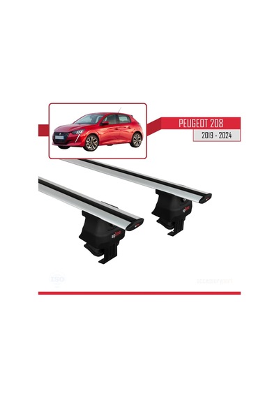 Peugeot 208/e-208 2019 Ve Sonrası İle Uyumlu Ace-4 Ara Atkı Tavan Barı Gri