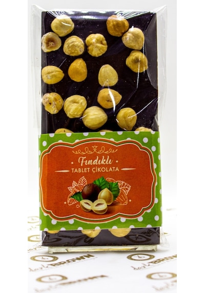 Dark Brown Bitter Tablet Çikolata Gerçek Saf Badem Fındık ve Antep Fıstıklı 6 x 100 G