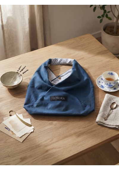 Lunora Collection Kadın Gabardin Çanta Açık Lacivert