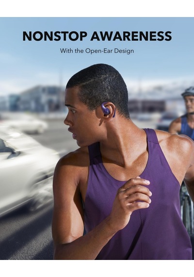 By Anker, Aerofit Pro, Güvenli Uyum, Ergonomik Tasarım, Ldac İle Zengin Ses, Bluetooth 5.3, Ipx5 Suya Dayanıklı, 46 Saat Çkablosuz Kulaklıklar, Mor