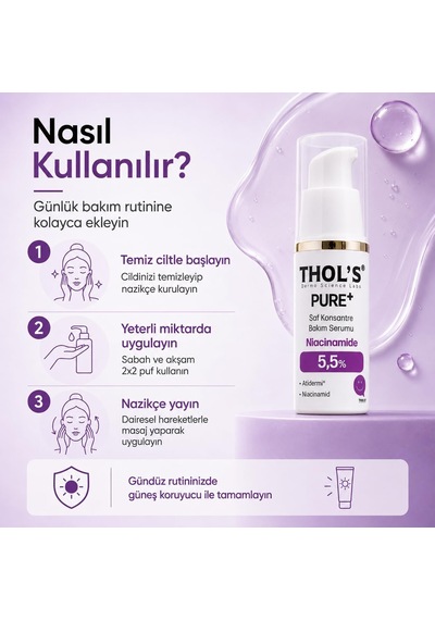 's Pure+ Niacinakarın Bölgesi 5,5% Saf Konsantre Bakım Serumu - 15 Ml