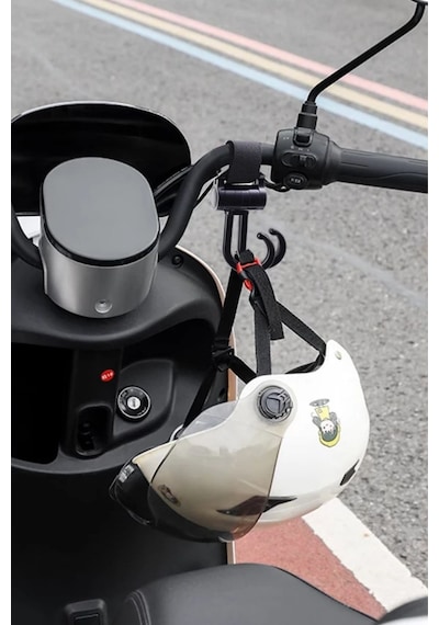 Bebek Arabası Uyumlu 360 Derece Dönebilen Cırtlı Eşya Taşıma Aparatı İkili Plastik Kanca