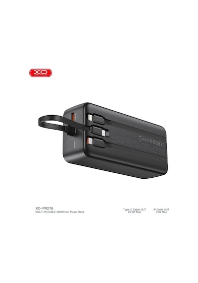Pr276 22.5w+20w 3 Çıkışlı Dijital Ekranlı Fast Hızlı Şarj 2c Port, 1ip 30000mah Powerbank Beyaz