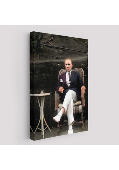 Mustafa Kemal Atatürk'ün Sandalyede Oturan Tablosu -6379 35 X 50