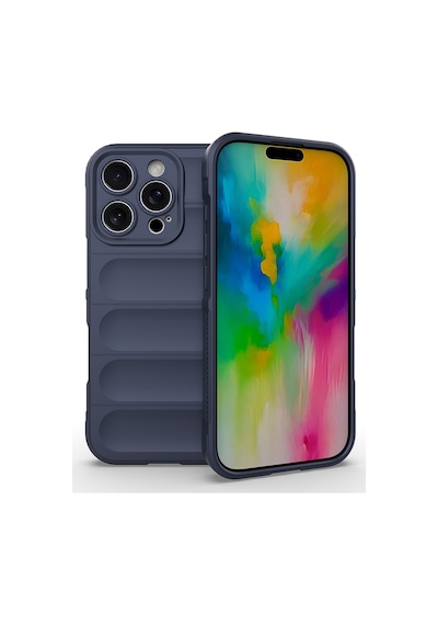 Apple iPhone 16 Pro Max Uyumlu Kılıf Esnek Tpu Oyuklu Arka Yüzey Tasarımlı Zore Etnik Silikon Kapak - Siya Siyah