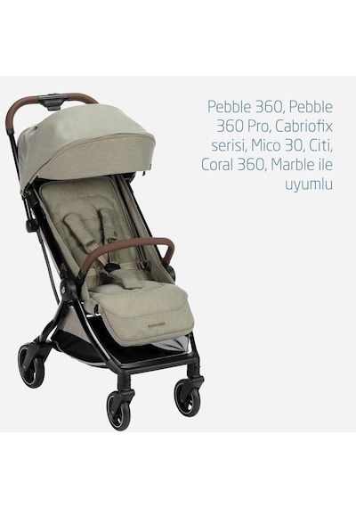 Maxi-Cosi Eva Otomatik Katlanan Kompakt Seyahat Sistem Olabilen Bebek Arabası Twillic Truffle