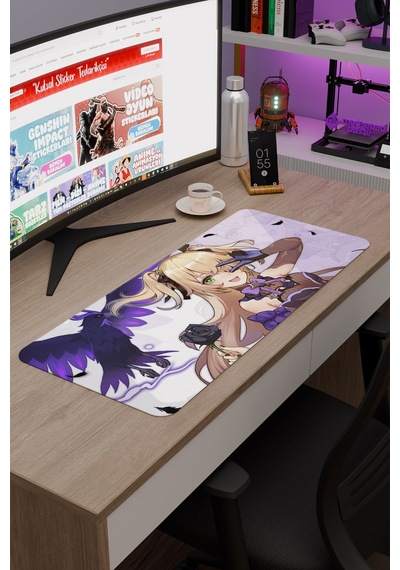 Fischl Genshin Impact Anime Gacha V5 - 70x30 Xl Gaming Mouse Pad Fare Altlığı