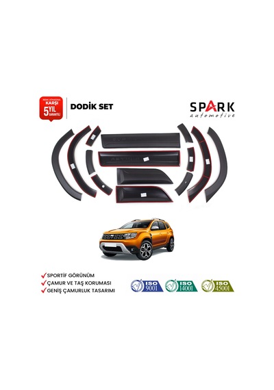 Dacia Duster 2018-2024 Yıl Aralığı Uyumlu Dodik Set 12 Parça